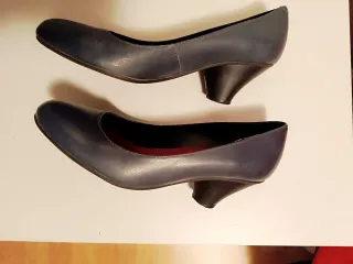 Zapatos de cuña azul marino talla 36