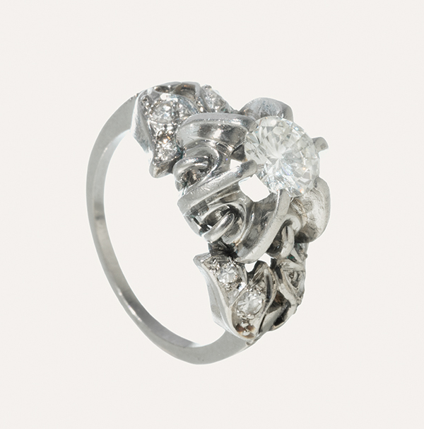 Anillo Platino 9,44gr Diamante 0,90ct