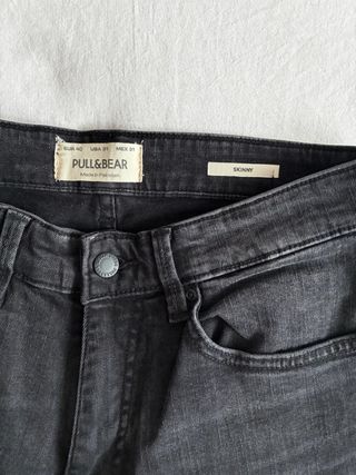 Pantalón vaquero Pull&Bear Skinny Negro Talla 40