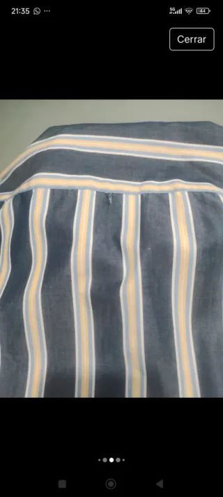 Camisa Cortefiel Rayas Azul y Beige