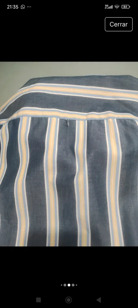 Camisa Cortefiel Rayas Azul y Beige