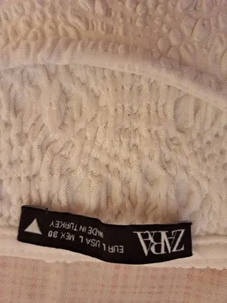 Camiseta crop Zara blanca talla única