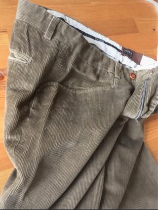 Pantalón de vestir pana caqui