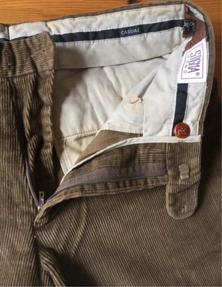 Pantalón de vestir pana caqui