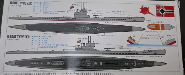Maqueta Submarino Alemán U-Boat VII C/IX C