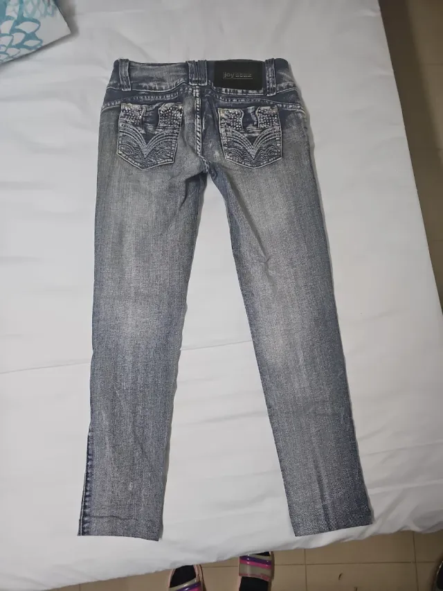 Vaqueros colombiano t12 azul desgastados destalles