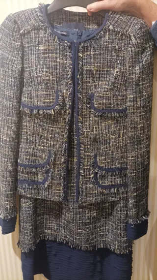 Chaqueta Tweed Caramelo Talla 38