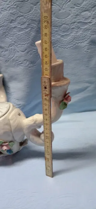 Lampadario ceramica con fiori