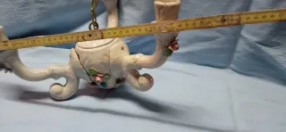 Lampadario ceramica con fiori