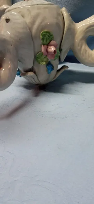 Lampadario ceramica con fiori