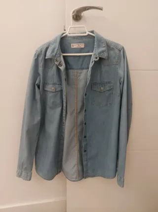 Camisa vaquera azul Talla S
