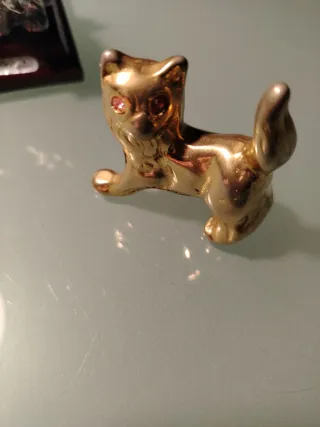 Statuine gatti in metallo