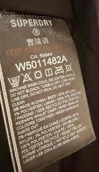 Chaleco Superdry Padded Largo Beige T40