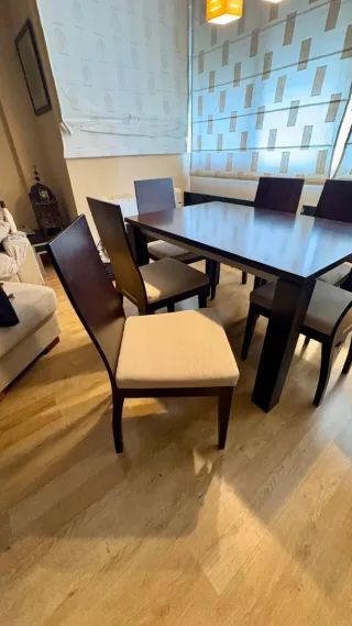 Comedor Colonial Wengue. Extensible