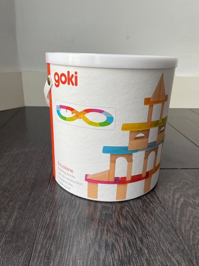 Blocchi di costruzione in legno Goki 1+ 100 pezzi