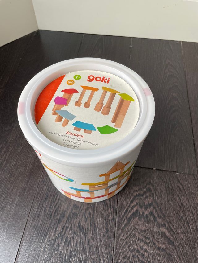 Blocchi di costruzione in legno Goki 1+ 100 pezzi