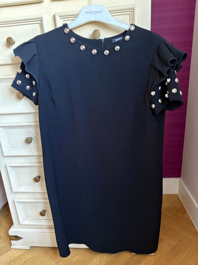 Vestito Denny Rose Nero con Borchie