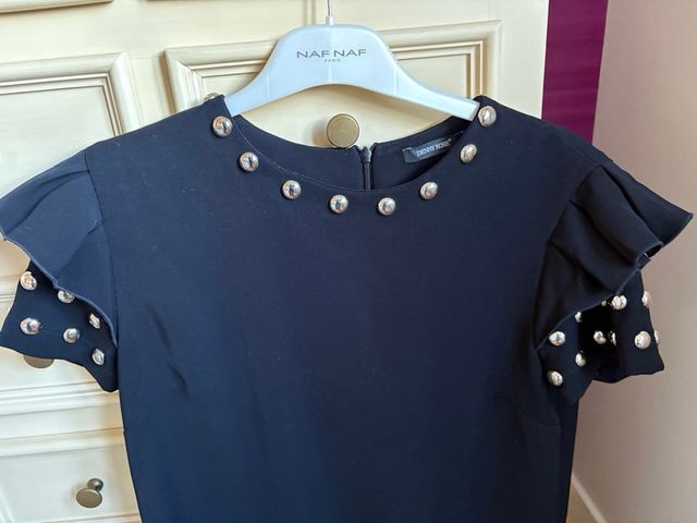 Vestito Denny Rose Nero con Borchie