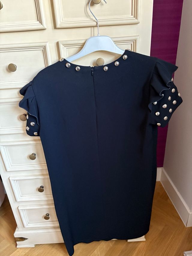 Vestito Denny Rose Nero con Borchie