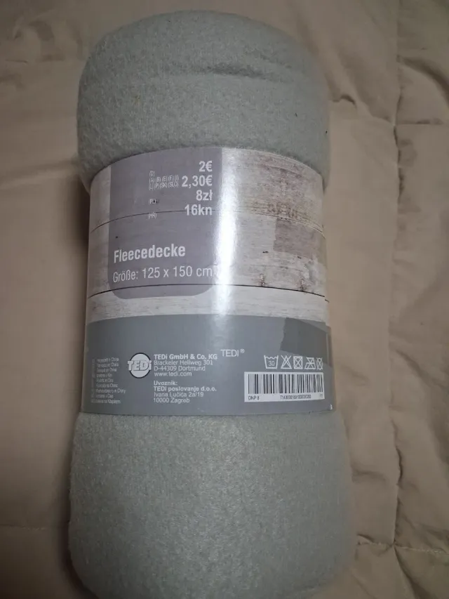 Manta Tedi Gris 125x150cm