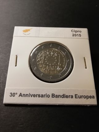 🇨🇾 2 Euro Commemorativi Cipro 2015 Bandiera UE