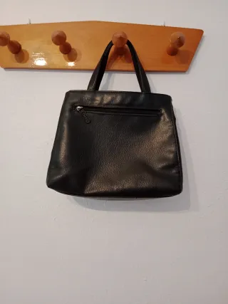 Bolso piel vintage mujer negro