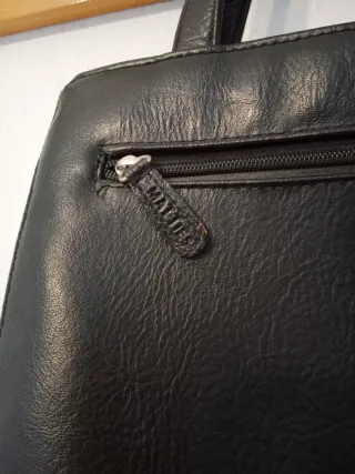 Bolso piel vintage mujer negro