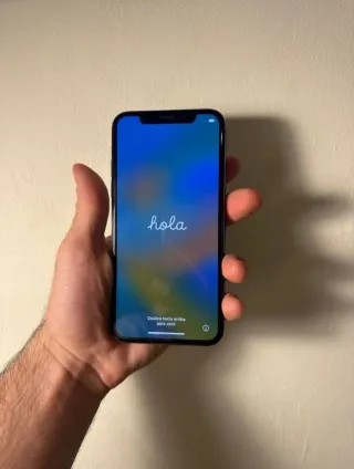 iPhone X Negro con funda y cable