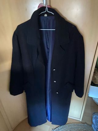 Chaqueta larga oversize azul