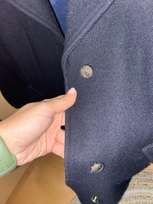 Chaqueta larga oversize azul