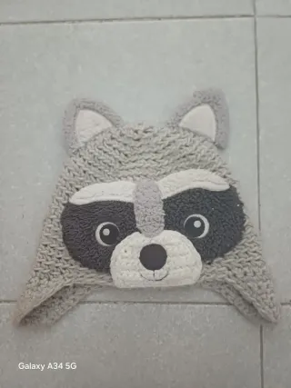 Cappello bambina 6-9 anni a forma di procione