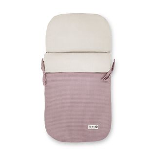 Saco capazo bebé waffle rosa