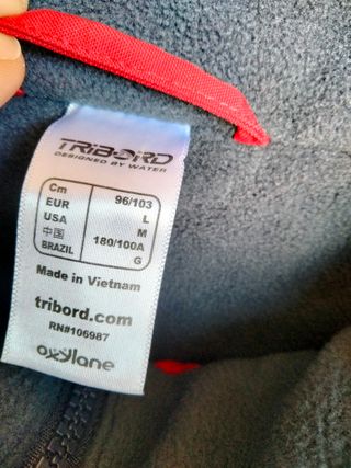 Parka impermeable hombre Tribord roja