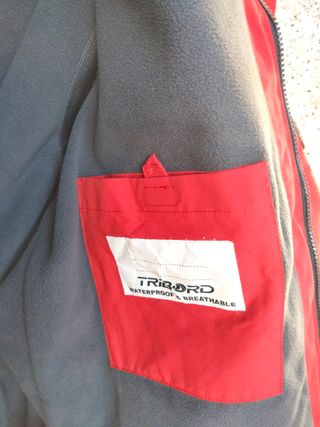 Parka impermeable hombre Tribord roja