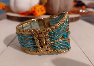 Bracciale donna oro e turchese