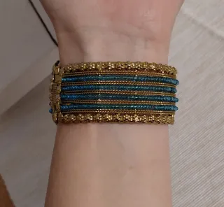 Bracciale donna oro e turchese
