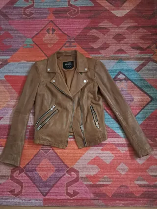 Cazadora Piel Marrón Pull&Bear