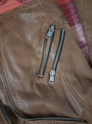 Cazadora Piel Marrón Pull&Bear