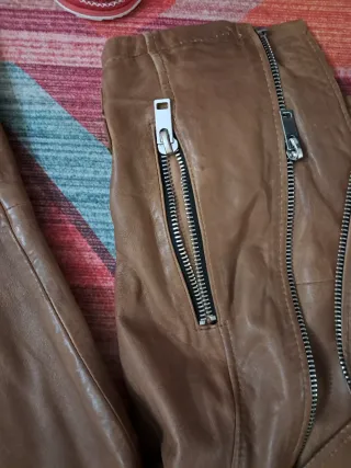 Cazadora Piel Marrón Pull&Bear