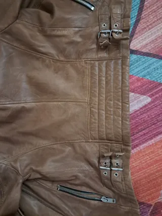 Cazadora Piel Marrón Pull&Bear