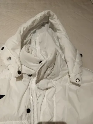 Plumífero largo blanco calentito