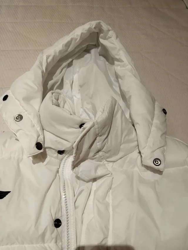 Plumífero largo blanco calentito