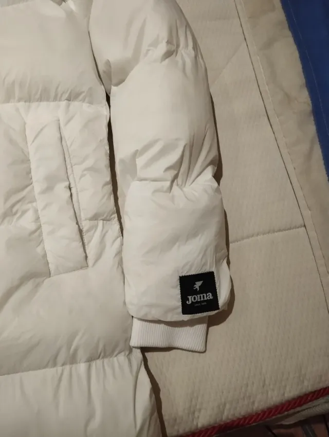 Plumífero largo blanco calentito