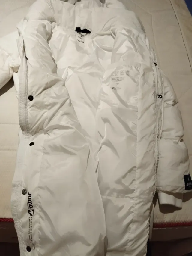 Plumífero largo blanco calentito