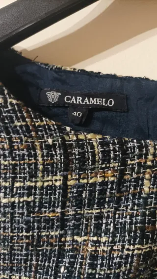 Vestido Tweed Caramelo Tipo Chanel Talla 40