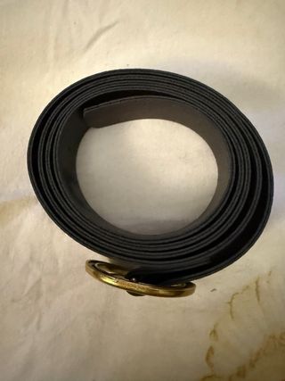 Cintura pelle testa di moro 106 cm fibbia oro