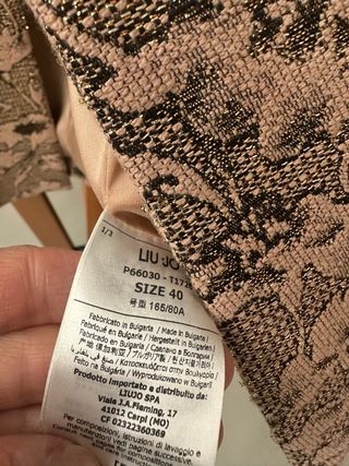 Blazer Liu Jo floreale rosa e nero