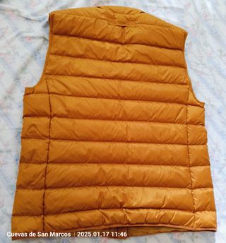 Chaleco plumífero Gant naranja hombre