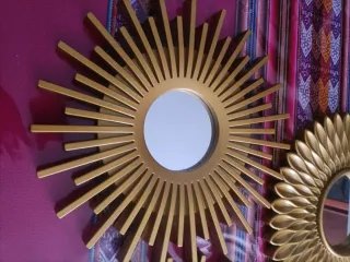 BONNYCO Specchi Decorativi Dorati, Confezione da 3