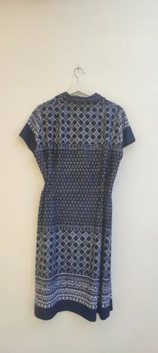 Vestido Vintage Azul y Blanco